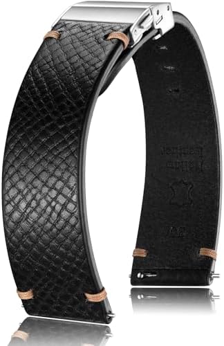 Girard Perregaux 22mm x 20mm Black Leather Watch Band | Amazon.com